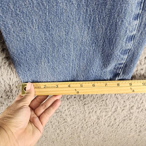 Levis Jeans Mens 44x30 501 Blue High Rise Button Fly Classic Straight *Read* - Picture 8 of 16
